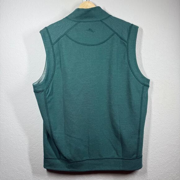 Men's Tommy Bahama Lightweight Full Zip Teal Green Vest Size M NEW - Picture 8 of 8